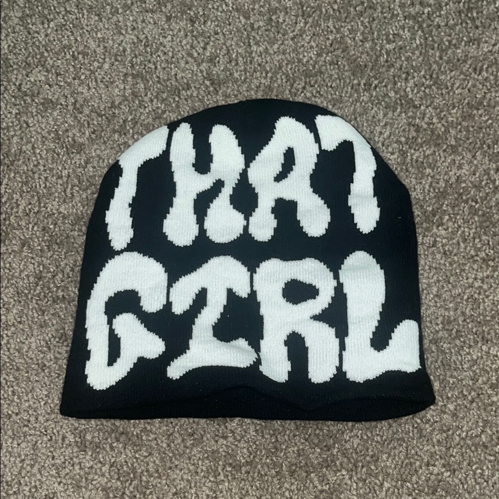 Kids Black and White Beanie